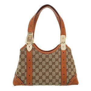 Gucci Glam Buckle shoulder bag GG monogram canvas brown Orange